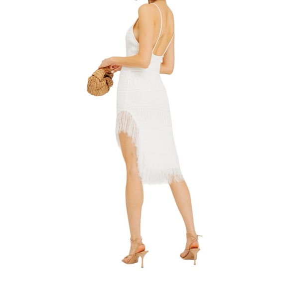 Torn by Ronny Kobo Dresses & Skirts - Torn by Ronny Kobo White Yuna Fringe Dress size Xsmall